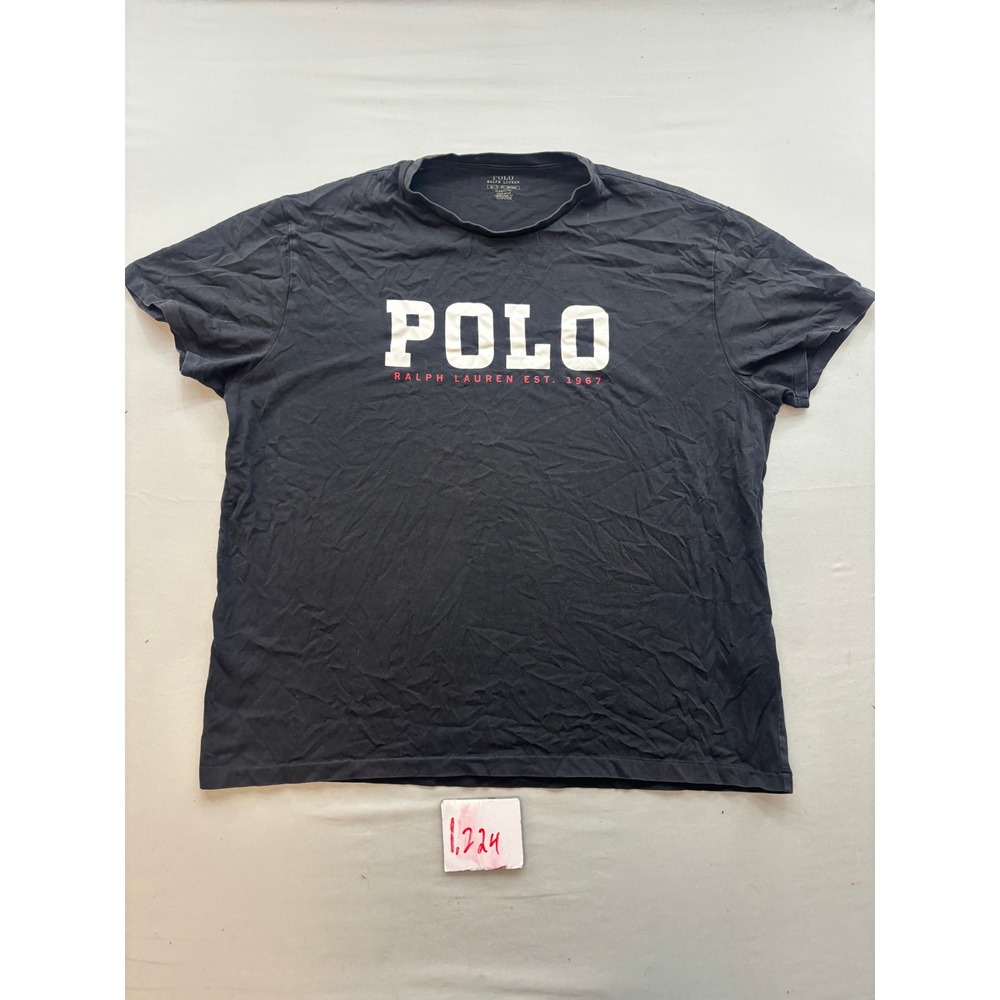 Polo Ralph Lauren Mens Classic Fit Graphic T-Shirt Black XL Est 1967